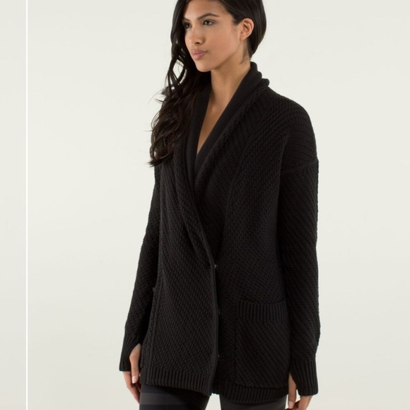 Lululemon Athletica Black Cardigan Sweater - Picture 2 of 5